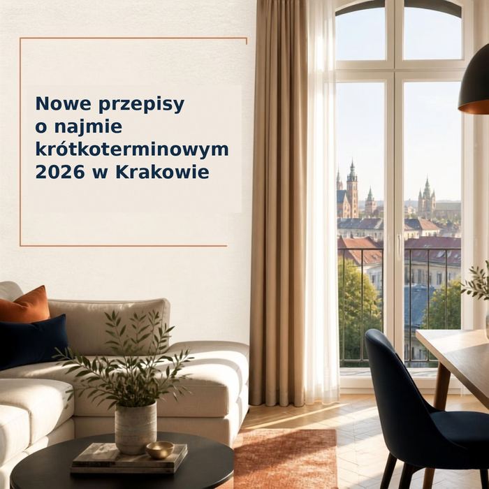 Nowe przepisy o najmie krótkoterminowym 2026 w Krakowie — ilustracja